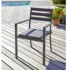 Fauteuil de jardin empilable en aluminium - Gris anthracite - PELOSA