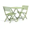 CITY GARDEN Table de jardin MARIUS-TB70-LAGUNE pliante et 2 chaises MARIUS-CP-LAGUNE pliantes