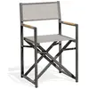 Fauteuil de jardin pliant HONFLEUR gris anthracite DCB GARDEN