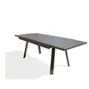 DCB GARDEN Table de jardin STOCKHOLM (150/225x96 cm) en aluminium avec rallonge intégrée - GRIS ANTHRACITE