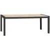 Table de jardin VENISE en aluminium anthracite plateau céramique beige