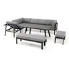 DCB GARDEN Ensemble repas de jardin ANTALYA 9 places en aluminium - GRIS ANTHRACITE