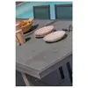Venise - Table de jardin en aluminium anthracite avec plateau céramiqu...