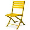 CITY GARDEN Chaise de jardin pliante en aluminium moutarde