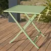 CITY GARDEN Guéridon de jardin pliant MARIUS (70x70 cm) en aluminium - VERT LAGUNE