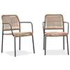 Lot composé de 2 fauteuils de jardin empilables MARCEAU-FT-ANTH