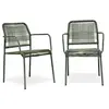 Lot composé de 2 fauteuils de jardin empilables MARCEAU-FT-OLIVE