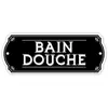STC Plaque porte métal Bain douche
