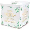 JOUR DE FETE Accessoire de Mariage / Urne Mille Mercis Pliable / Dimensions : 21 x 21 x 19 cm
