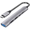 DLH DY-TU4990 - Concentrateur (hub) - 1 x USB-C (passthrough) + 1 x US...