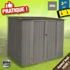 CHALET & JARDIN Abri en métal imitation bois vieilli - 7x5m