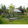CHALET & JARDIN SEKURIT Serre grise 7,42 m² avec base