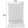 RIDEAU DE FÊTE CARRÉS SCINTILLANTS 2X1M ARGENT