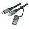 Non communiqué MCL Samar - Câble USB - 24 pin USB-C (M) pour USB type A 24 pin USB-C (M) - USB 3.2 Gen 2 - 5 A - 2 m - Alimentation USB (100 W) - noir et gris