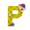 JANOD Lettre décorative Clown P en bois