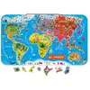 Janod J05503 - JEUX/JOUETS - PUZZLE - Puzzle Monde Magnétique - Version Espagnole