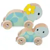 Jeu d'éveil en bois Janod Set de 2 tortues qui roulent Pure