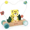 Jeu d'éveil en bois Janod Jaguar à promener Tropik