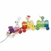 Juratoys Jouet en bois 2 en 1 Janod Train géant multicolor Zigolos