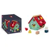 JANOD - Maison à formes Baby Forest (bois) - Jouet éducatif - Rouge - Dès 18 Mois