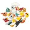 Janod - Magneetset Mix en Match Vogels - 24 Magneten - Geschikt Vanaf 2 Jaar
