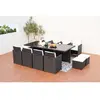 Concept-U - Tafel en stoelen 12 backy backless cv cv zwart/wit MONACO