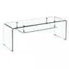 Meuble TV en verre transparent étagère suspendue style épurée - ICE