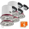 Support de spot BBC - LAMPESECOENERGIE - Alu Brossé - Diamètre 100mm -...