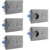 Double prise affleurante 2P+T 16A - ARTEZO - Titanium - Rectangulaire ...