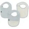 Domiva Lot x3 bavoirs - 0-6 mois - Gaze de coton - Bleu vintage