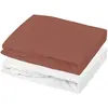 Lot 1 alese + 1 drap housse - 70 x 140 cm - Blanc / Tomette