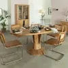 Table à manger ovale en bois dacacia 175 cm Sauge
