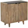 Buffet en bois de manguier et marbre noir Riley