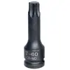 KROFTOOLS Douille à choc mâle embout Torx - EMBOUT TORX - T60 - Longueur 78mm - Carré 1/2