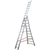 Echelle transformable HAILO Premium 3 plans 3x11 échelons 7m30 en alu avec base évasée