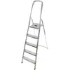 Escabeau ménager aluminium 5 marches - SELEKTA - 2 plans - Blanc - Cap...