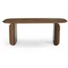Dumai - Table à manger 8 personnes en bois massif - Bois foncé