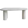 Rhodes - Table à manger 6 personnes en effet travertin - Beige