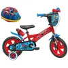 A.T.L.A.S. Vélo enfant 12'' garçon Spiderman pour enfant < 90 cm - équipé de 1 frein, 2 stabilisateurs, plaque avant et Casque Spiderman !