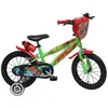 Vélo Enfant 14" URBAN SKATE Garçon ( taille 90 cm à 105 cm ) Vert & Ro...