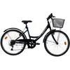Vélo VTC 24" Fille BAHIA - 6 Vitesses - Freins V-Brake - Equipement Ci...