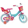 Vélo Enfant Fille 16 " Princesse Des Sables - 5 à 7 ans - Bleu & Rose, équipé de 2 Freins