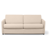 LOUNGITUDE Canapé Convertible Express 3 places AGATHE en Tissu - Matelas 160x190x13 cm - Beige