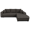 Canapé d'Angle Convertible en Tissu - LOUNGITUDE - SUZIE - Angle Droit...