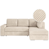 LOUNGITUDE Canapé d'angle droit convertible ARTEMIS 4 places - Velours...