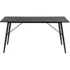 Table à manger PAYTON - LOUNGITUDE - 160x90 cm - Noir - Métal - Rectangulaire