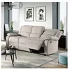 Canapé Relaxation manuel 3 places LOUNGITUDE DETENTE en Tissu - Beige