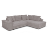 Canapé d'angle convertible TAMIA - LOUNGITUDE - Gris clair - Coffre et...