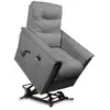 LOUNGITUDE Fauteuil de relaxation ANABEL électrique et releveur en tissu gris