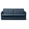 LOUNGITUDE Canapé Convertible 3 places AGATHE en Tissu - Epaisseur 13cm - Bleu foncé, Couchage - 140 x 190 cm